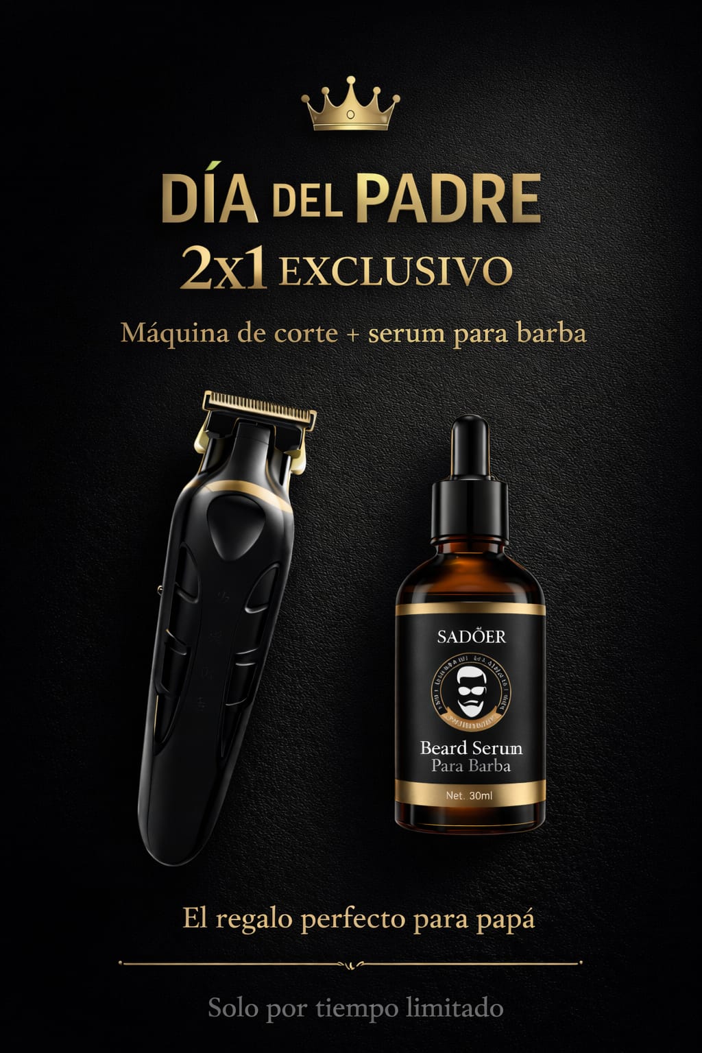 Afeitadora profesional Incluye Sérum para Barba con aceite de Argán
