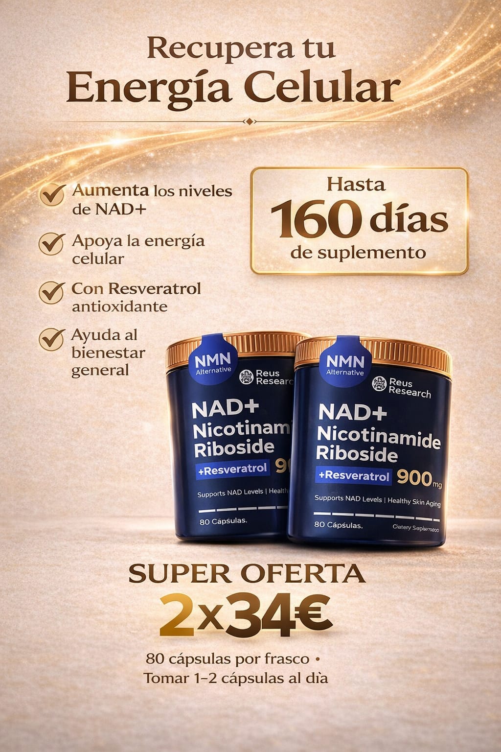 Pack NAD+ (2 frascos)