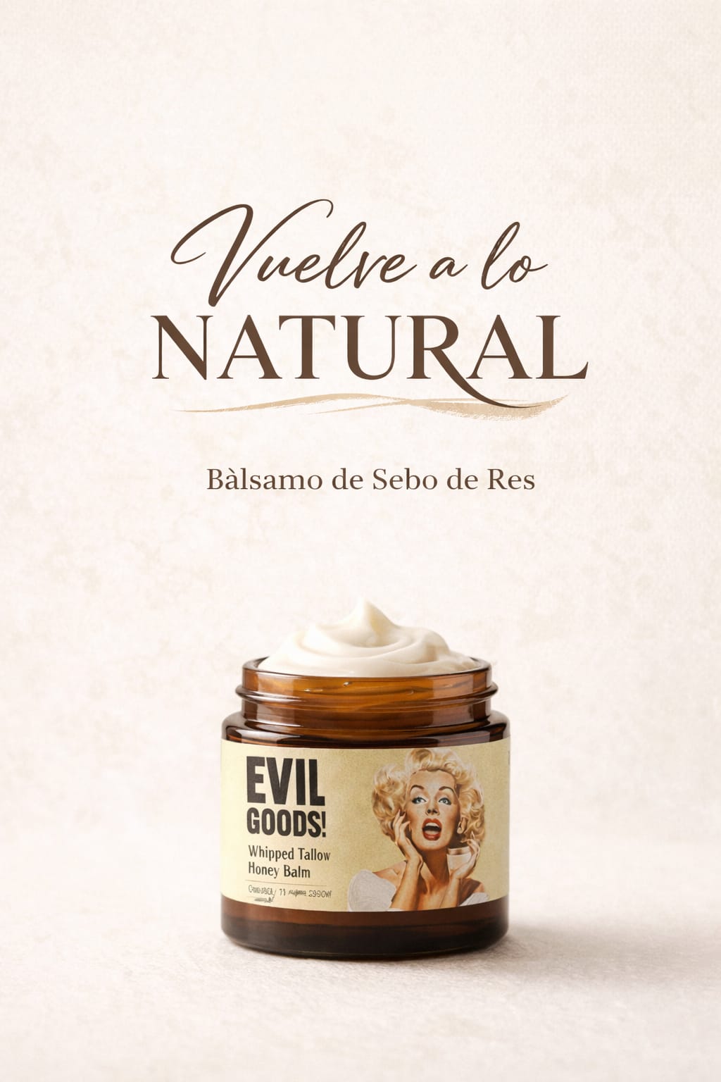 Bálsamo facial nutritivo a base de sebo de res